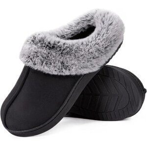 Women's Classic Microsuede Memory Foam Slippers W/ Durable Rubber Sole-9 colors